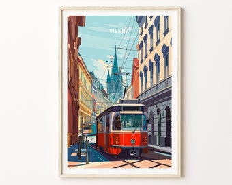 Vienna Austria Travel Poster, Austria Travel Wall Art, Austria City Poster, Custom Travel Home Decor, Personalised Gifts