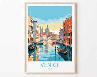 Venice Italy Travel Print, Venice Travel Art Wall Decor, Home Decor Wall Art City Travel Poster Gifts, Italy Poster, Italy Travel Print