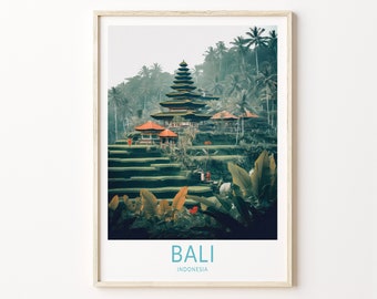 Bali Travel Poster, Bali Indonesia Wall Art, Indonesia Travel Home Decor Wall Art City Travel Poster Gifts, Bali Poster, Bali Travel Print