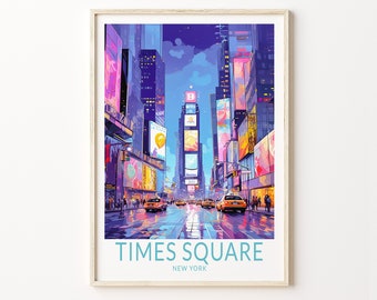 Times Square New York Travel Print, New York City Travel Poster, New York Wall Art Travel Poster, Travel Print, Traveler Home Decor