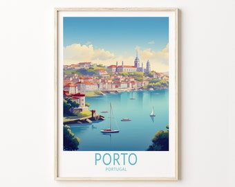 Porto Portugal Travel Poster, Porto Portugal Poster Print, Porto Portugal Custom Travel Print, Personalized Travel Poster