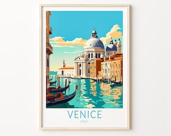 Venice Italy Travel Print, Venice Travel Art Wall Decor, Home Decor Wall Art City Travel Poster Gifts, Italy Poster, Italy Travel Print