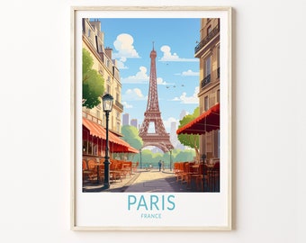 Paris France Travel Poster Wall Art, Eiffel Tower Paris France Travel Poster, Europe Travel Poster, Eiffel Tower Poster