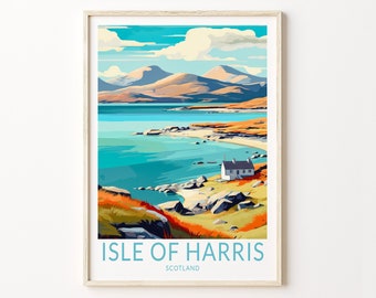 Isle of Harris Travel Print, Isle of Harris Scotland Poster Print, Isle of Harris island Wall Art, Scotland Travel Gift