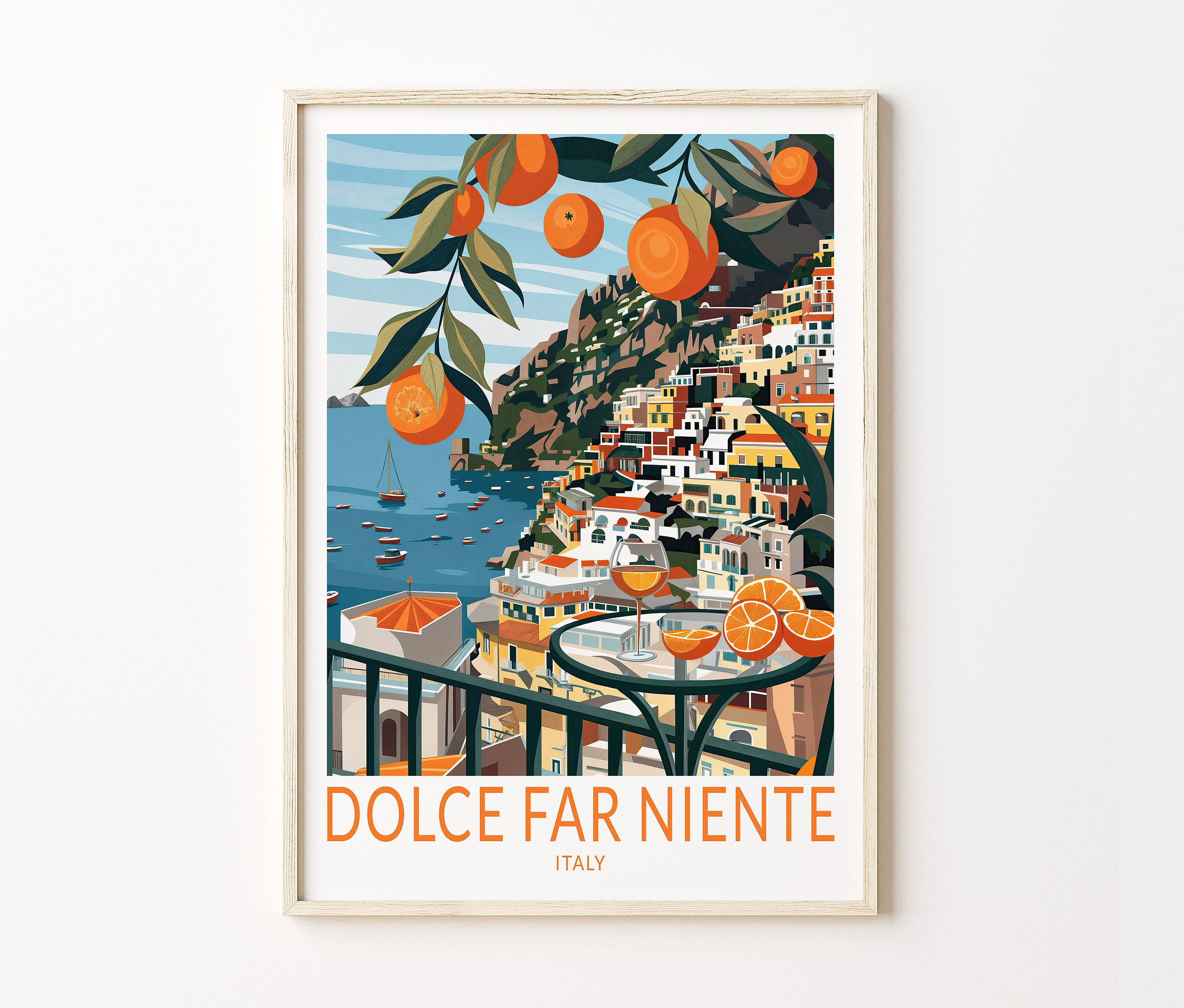Dolce Far Niente Travel Poster, Dolce Far Niente Italy Wall Art