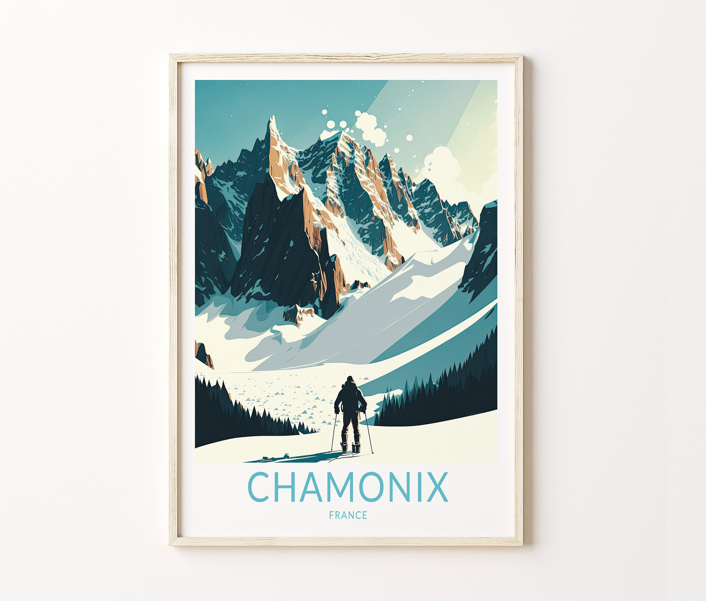 Tirage Albuminé Chamonix-Mont-Blanc – Vintage 8x8 Cm (circa 1880)