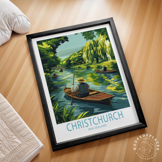 クライストチャーチ旅行プリント、クライストチャーチニュージーランド