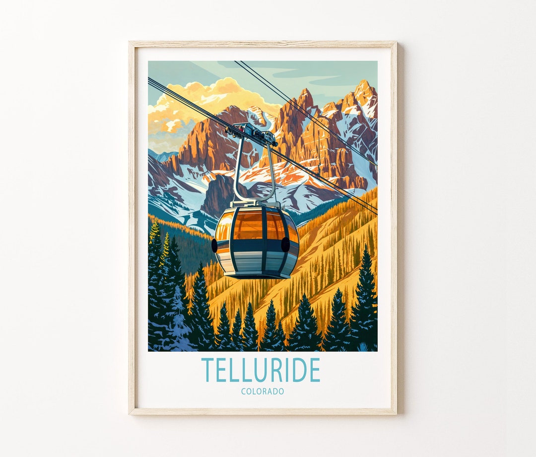 Telluride Travel Poster, Colorado Wall Art, Telluride Print, Birthday ...