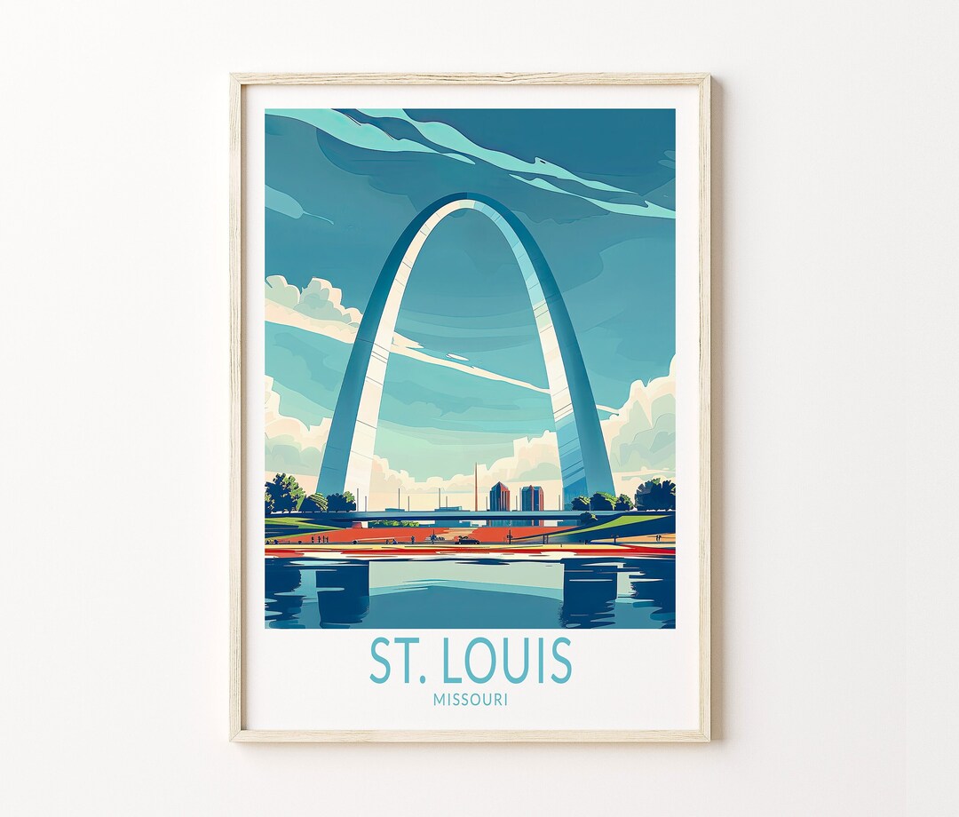 St. Louis Travel Poster, Missouri Wall Art, the Gateway Arch Poster, St ...