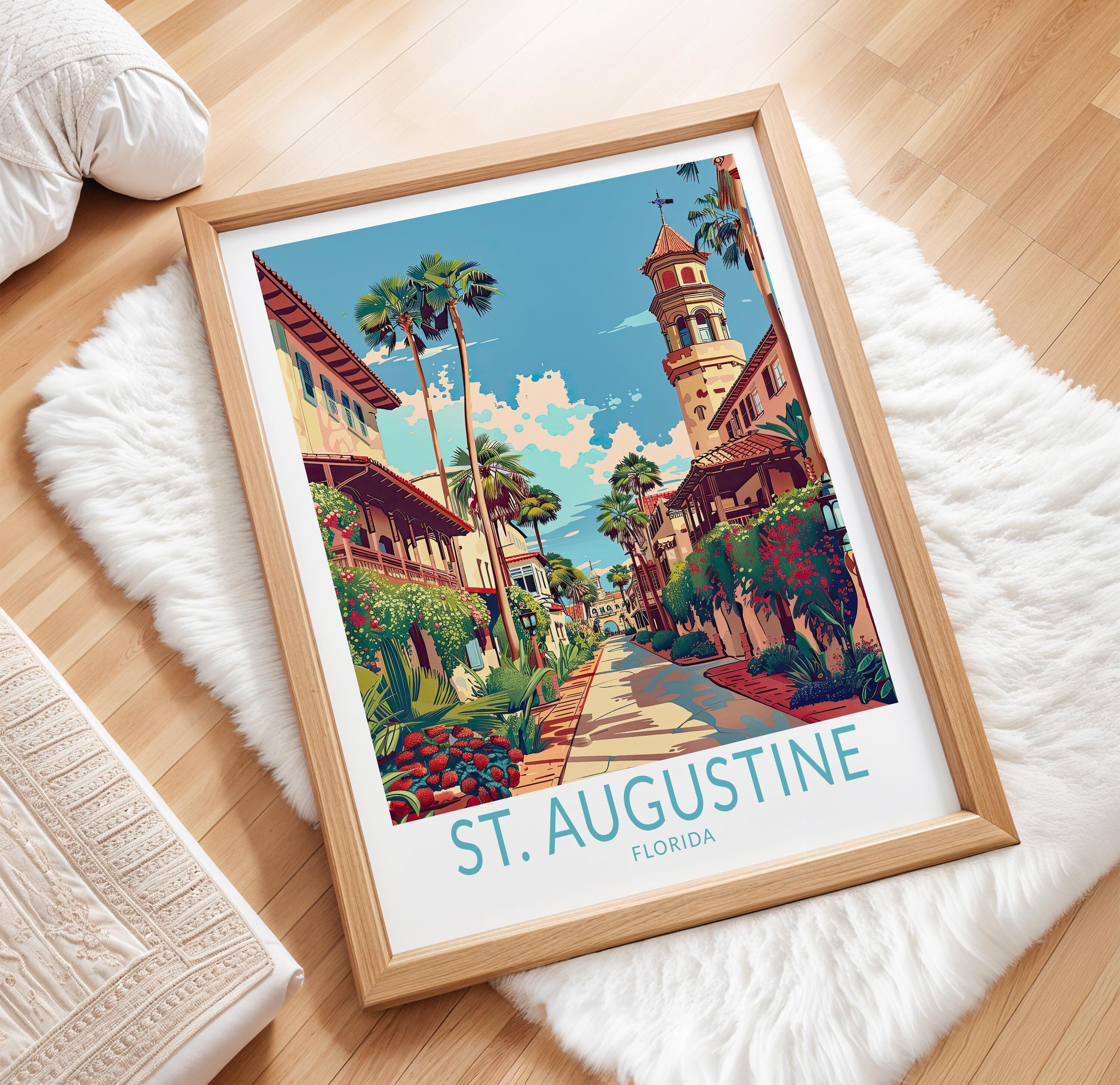 Adelia Gita 版画 St. Augustine Florida Print, Florida Wall Art, St. Augustine
