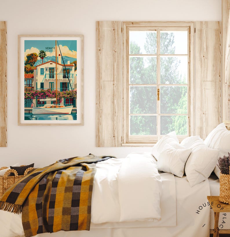 Venice Custom Travel Poster, Venice California Wall Art, California