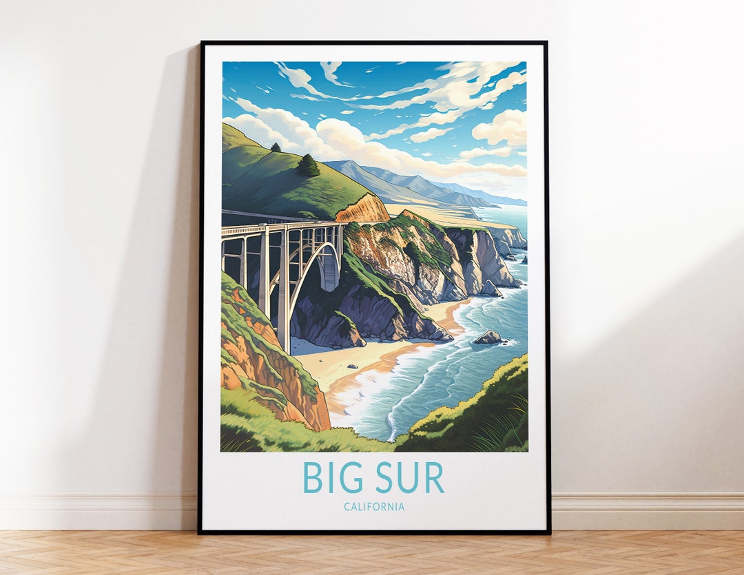 Big Sur Travel Print California Big Sur Travel Poster Travel - Etsy