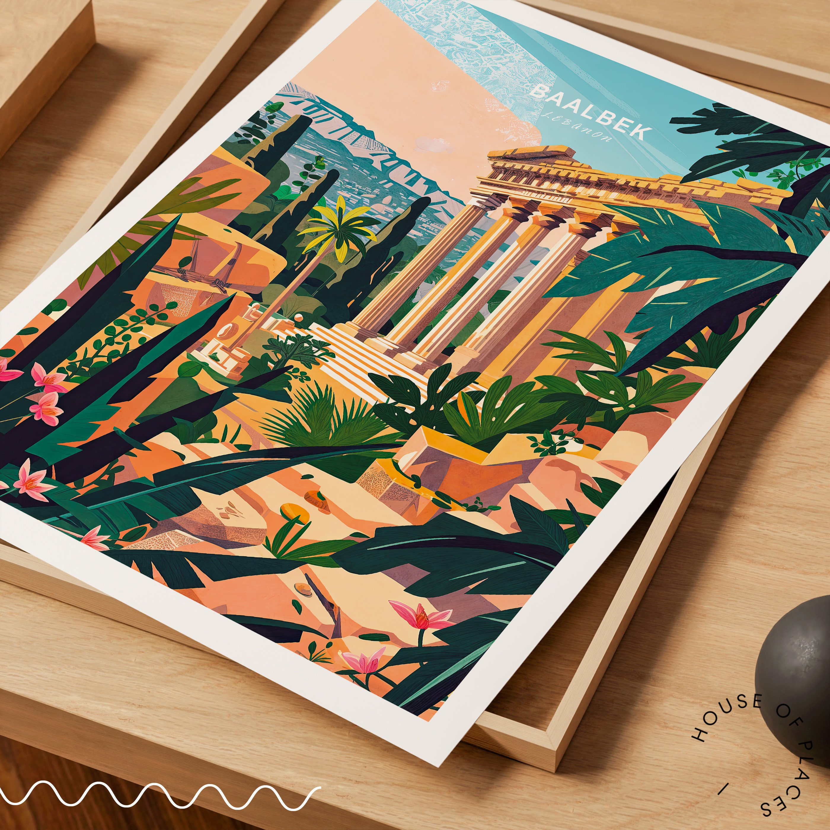 Baalbek Lebanon Poster, Lebanon Baalbek Travel Print, Lebanon Wall Art ...