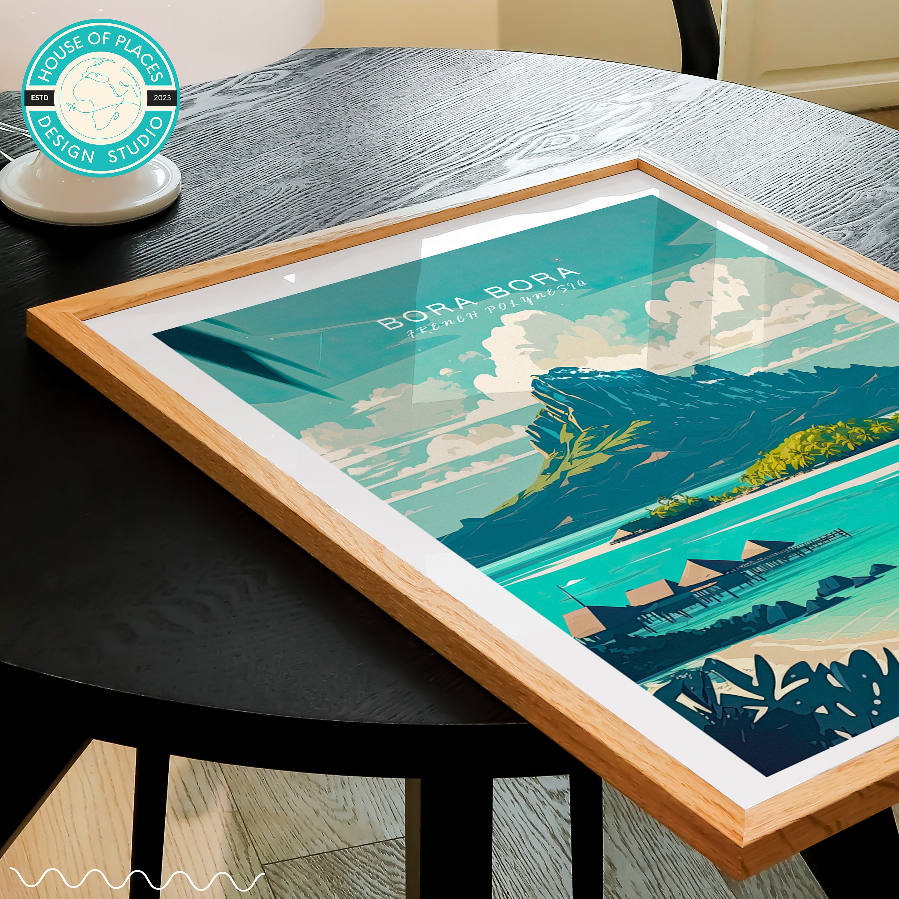Bora Bora Island Travel Poster Wall Art, Bora Bora French