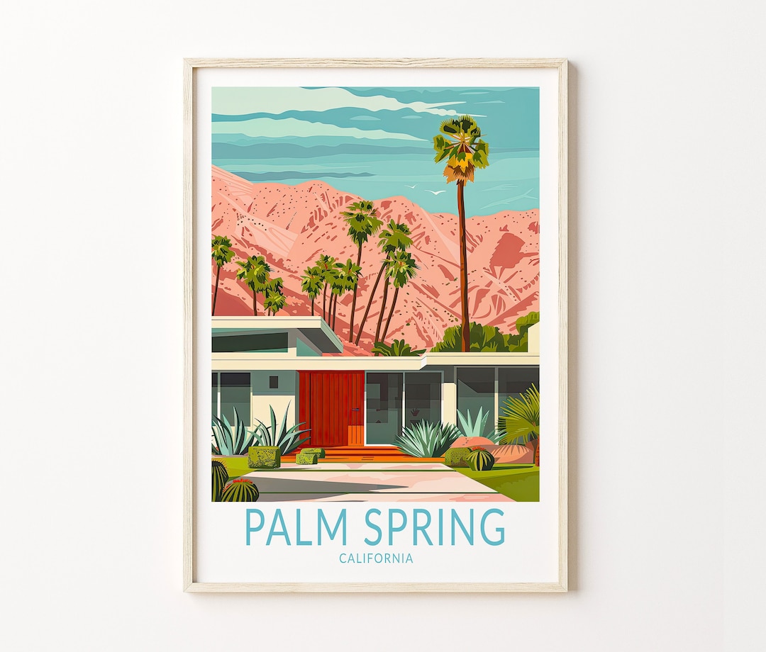 Decalcomania Viaggio Palm Springs Adesivo Vinile Vintage Per - Foto 3