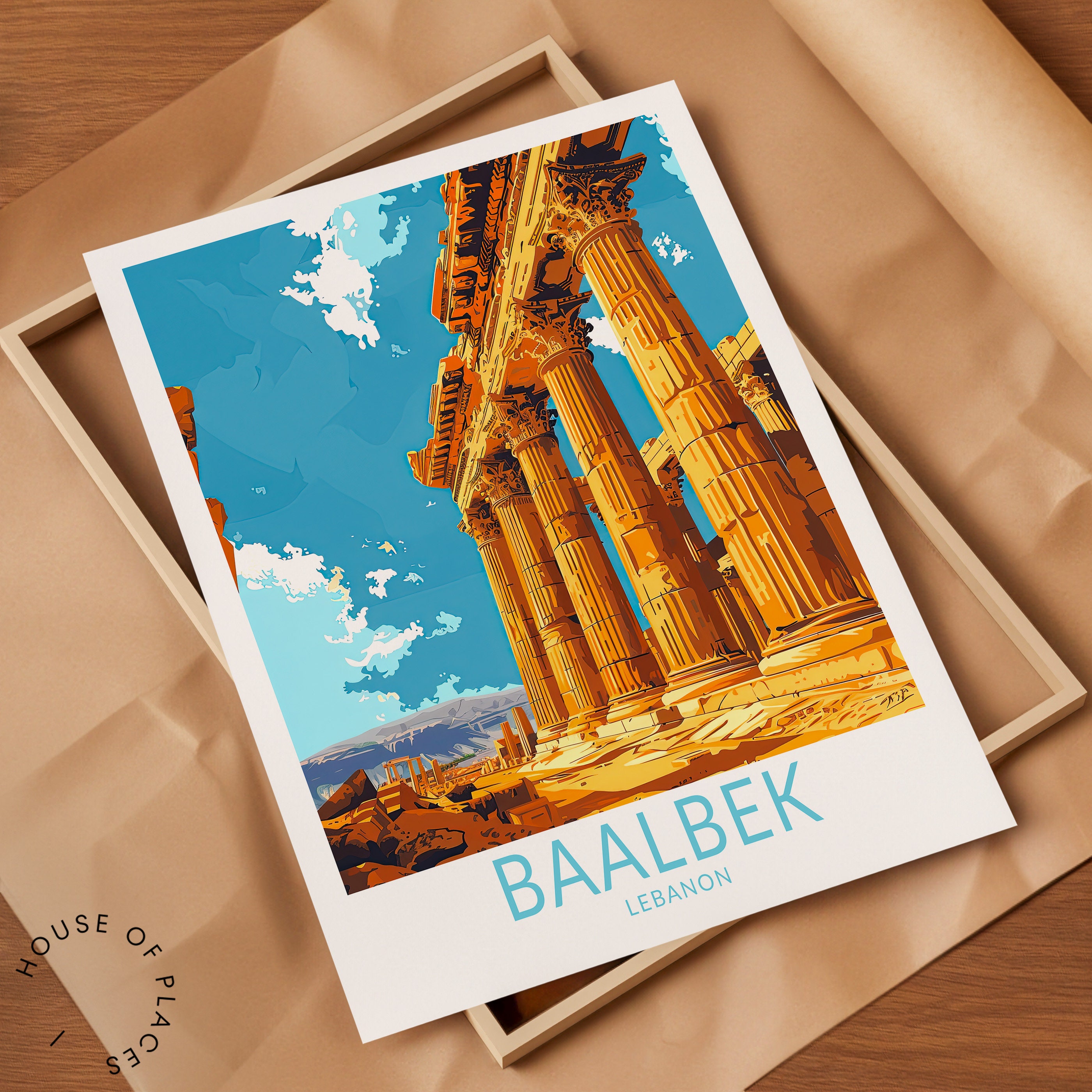Baalbek Lebanon Print, Lebanon Travel Wall Art, Baalbek Custom Travel ...