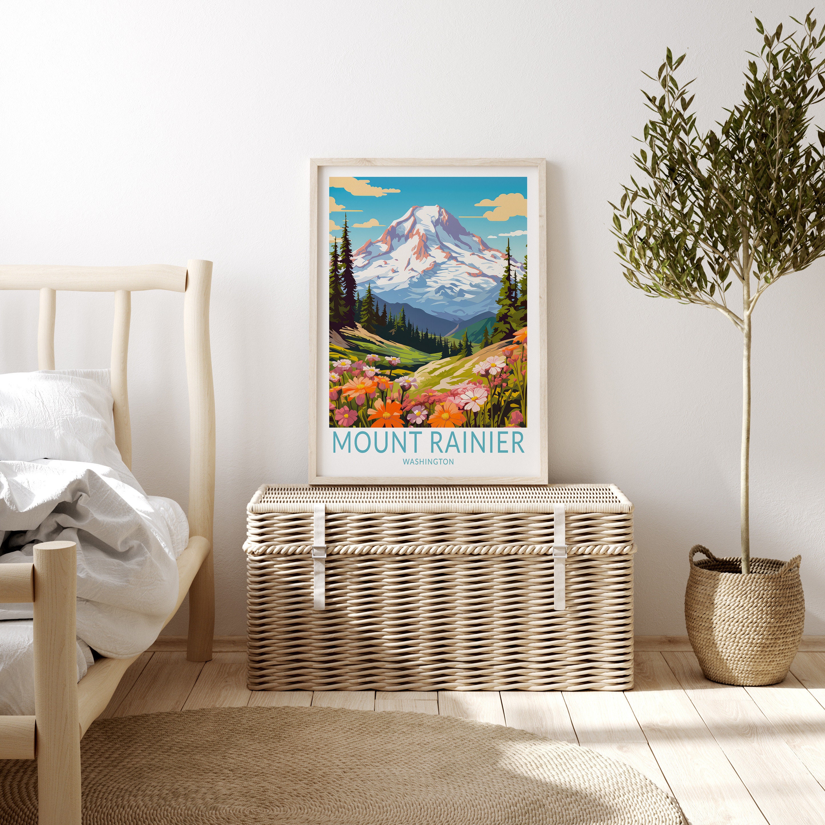 マウント・レーニア旅行ポスター、マウント・レーニア国立公園の