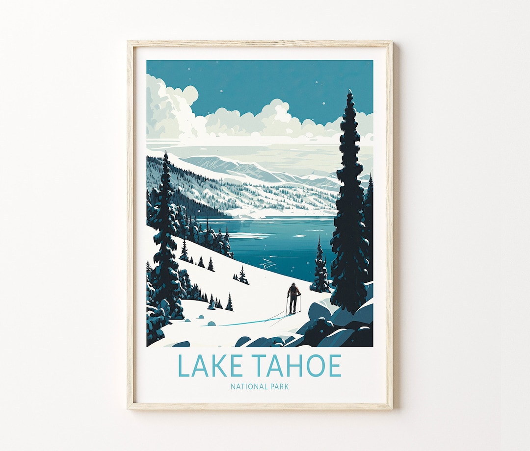 Lake Tahoe National Park Print Wall Art, Lake Tahoe Poster, National