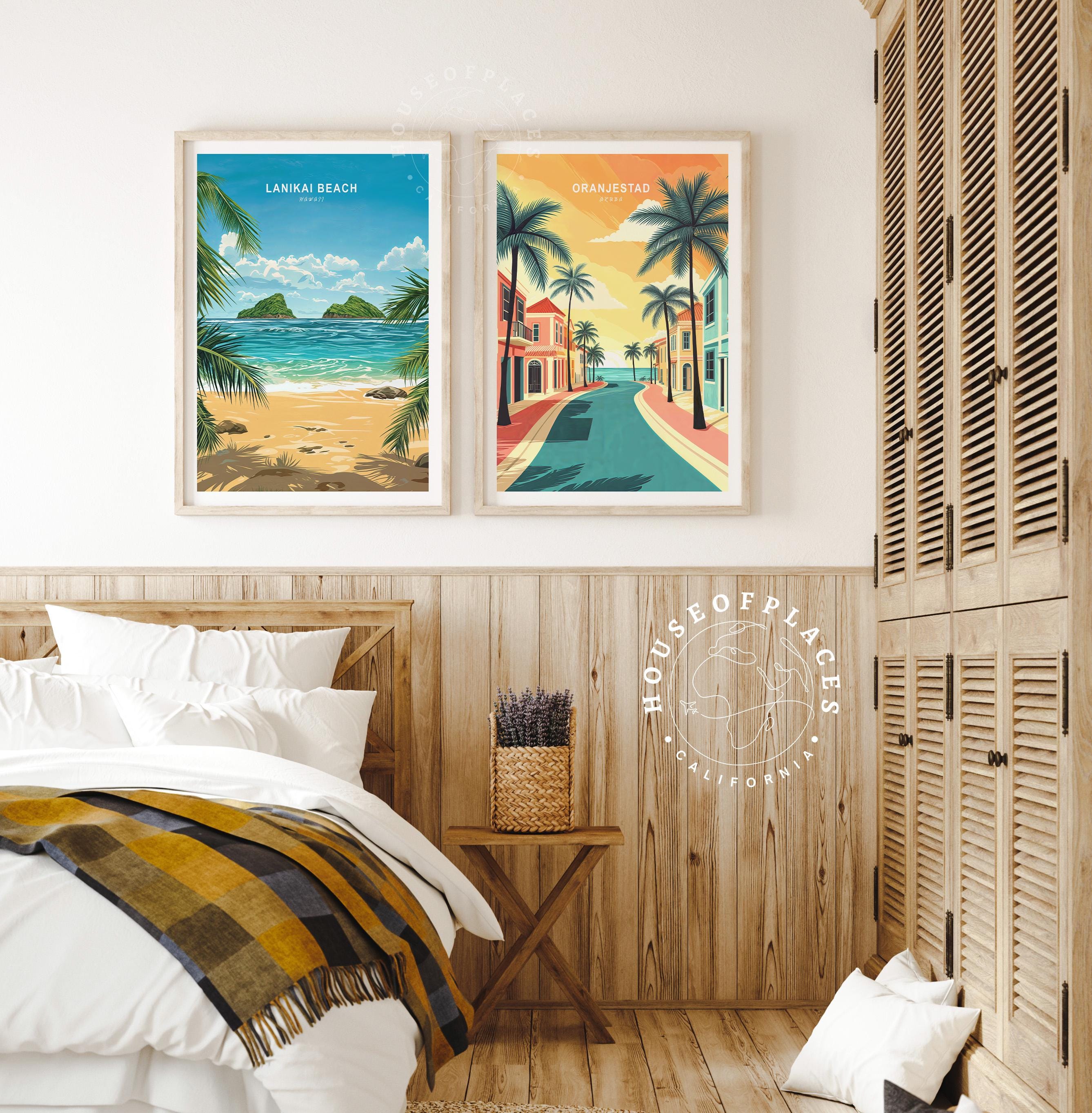 ラニカイビーチ ハワイ旅行プリント、ハワイ ウォールアートプリント