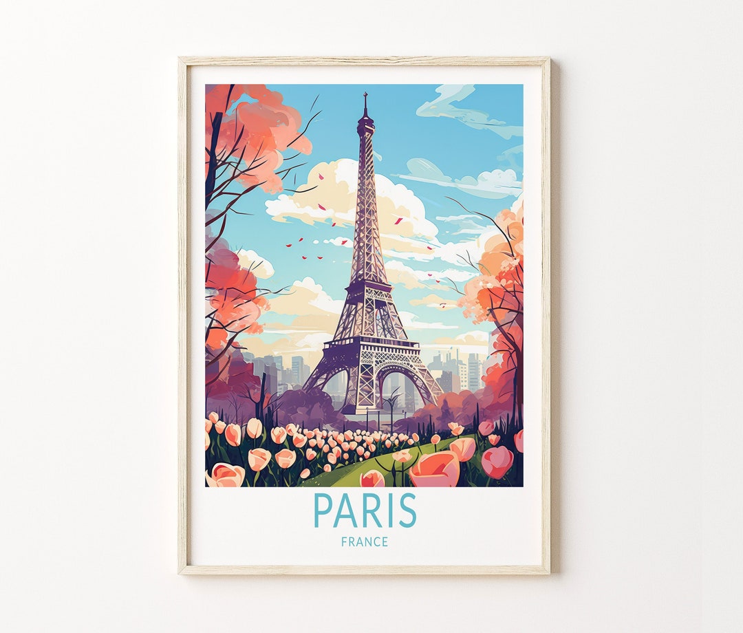 Paris Travel Print Wandkunst Eiffelturm Paris Frankreich - Etsy.de
