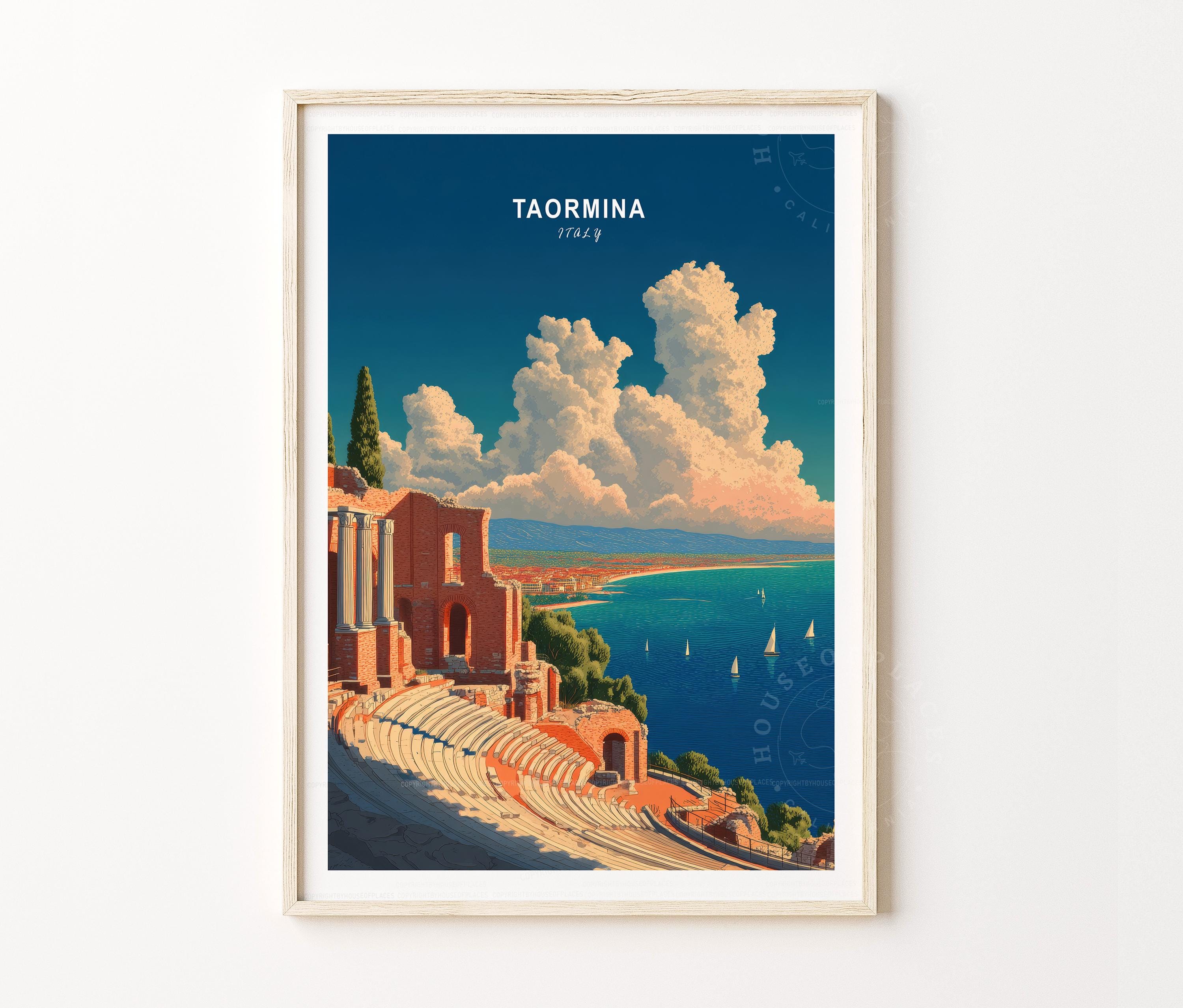 Carte Postale Panoramique D'Isola Bella, Taormina Image stock