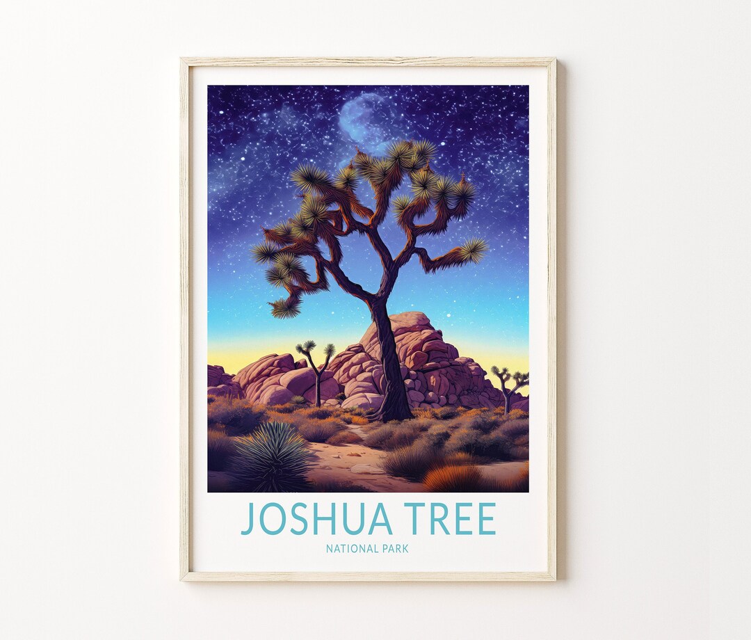 Joshua Tree California Travel Print Wall Art, Joshua Tree National Park ...