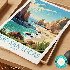 Cabo San Lucas Travel Poster, Cabo San Lucas Mexico City Travel Poster ...
