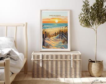 Carolina Beach North Carolina Poster, Carolina Beach Wall Art