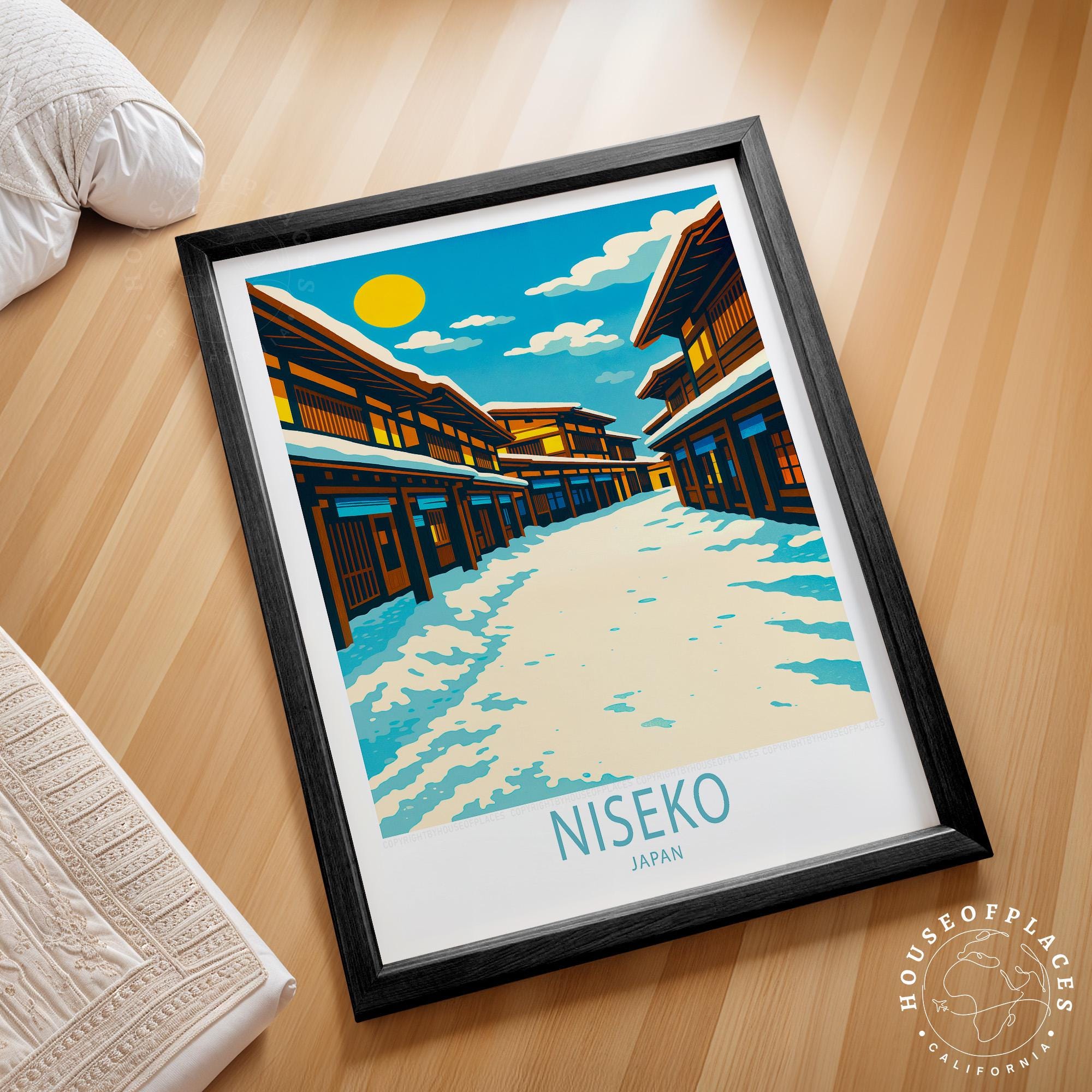 Niseko Japan Travel Wall Art, Niseko Winter Poster, Japan Ski