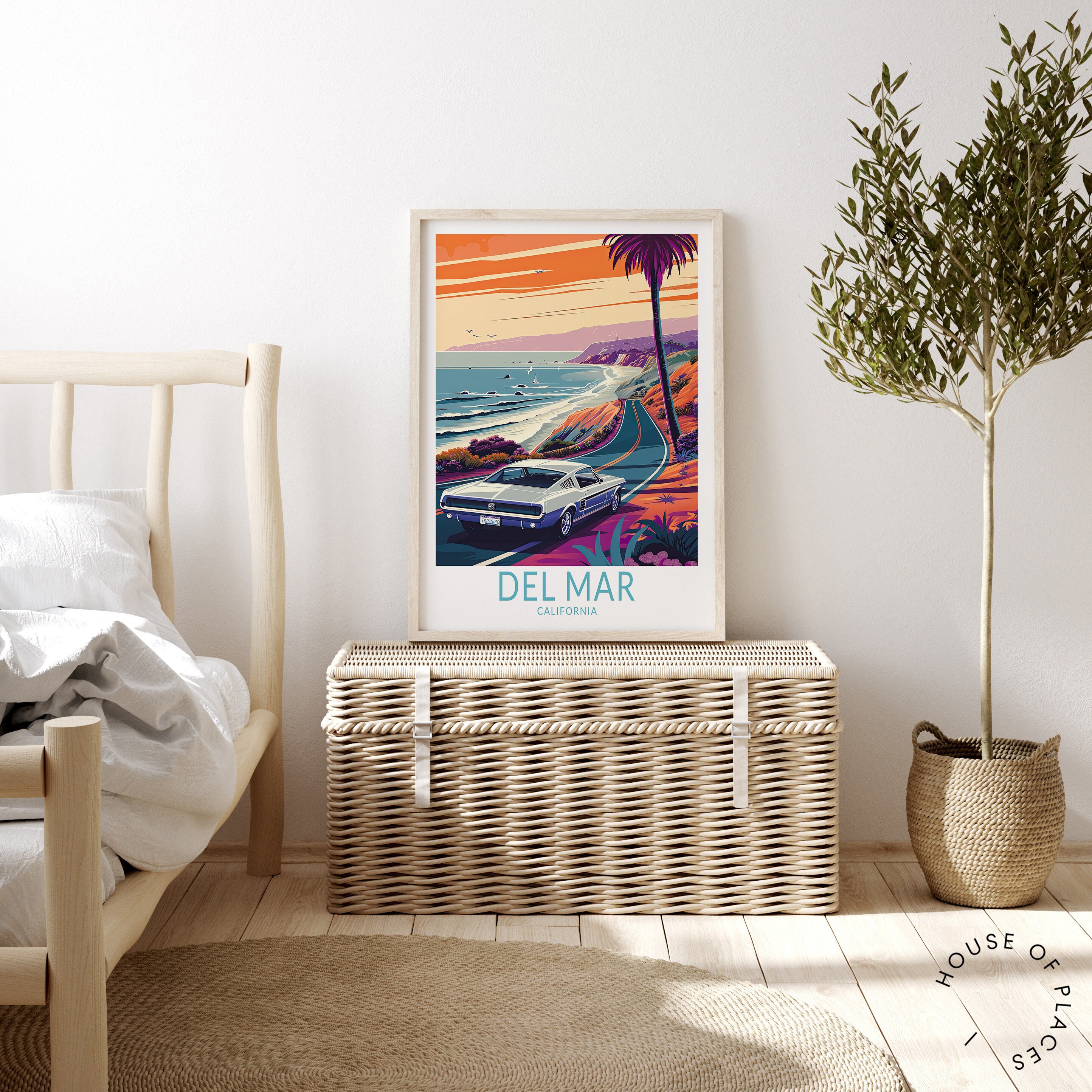 Del Mar San Diego Poster, Del Mar California Wall Art, Home Decor, San ...