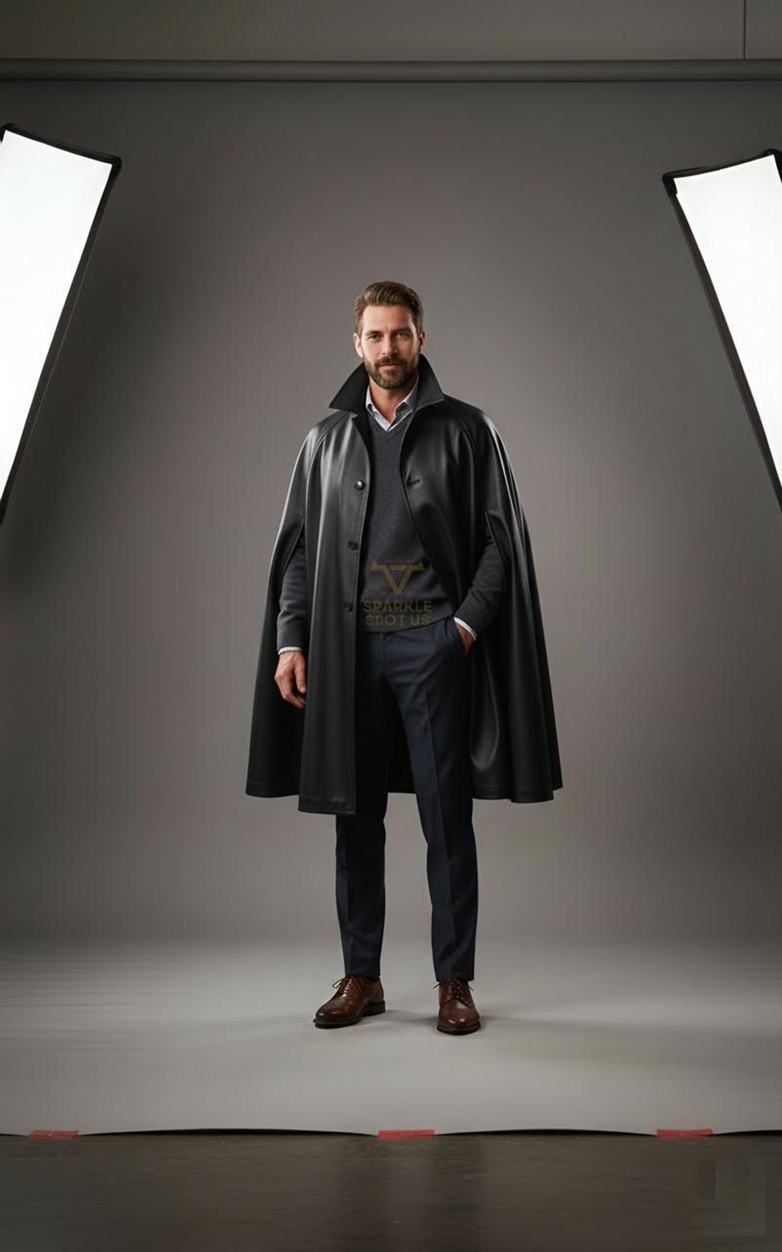 Handmade Sheep Leather Cloak - Button Front, Satin Lined - Etsy