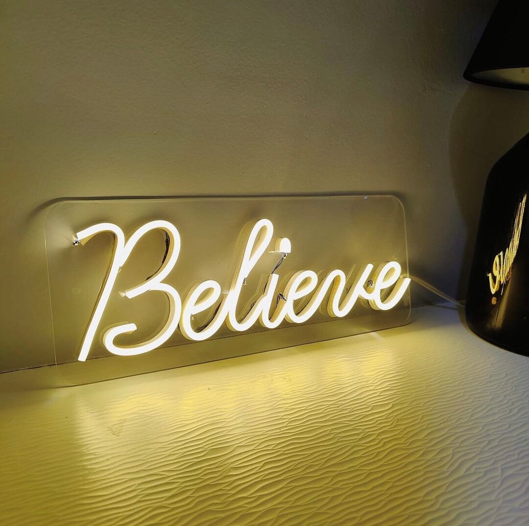 Custom Led Believe Neon Sign, Kids Room Decor,gym Neon Sign