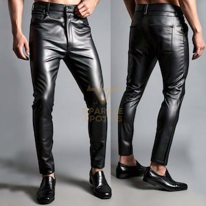 Genuine Black Leather Pant - Biker Leather Pant - Made to Order Pant - Custom Size Pant - Gift for Him - Handmade Real Sheep Leather Pant