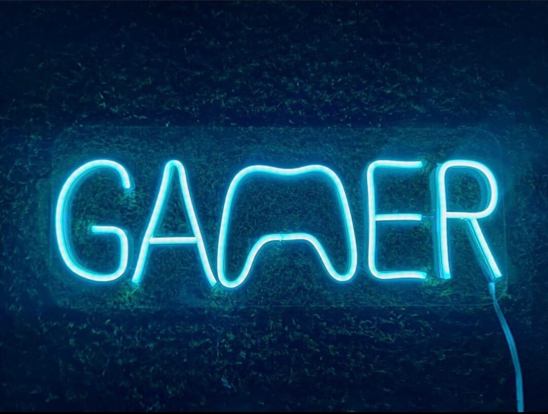 GAMER Handcrafted Neon Sign, Custom Gamer Sign, Handmade Neon Sign