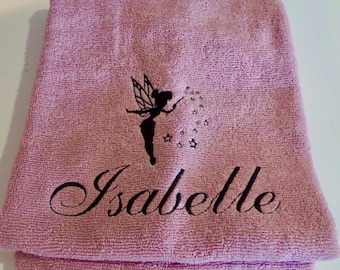 Personalised Fairy Bath Towel - Embroidered Gift - 127 x 70cm