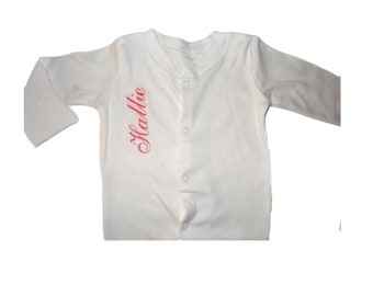 Personalised Baby Grow , beautifully embroidered gift - boys / girls - diff sizes Quick free dispatch