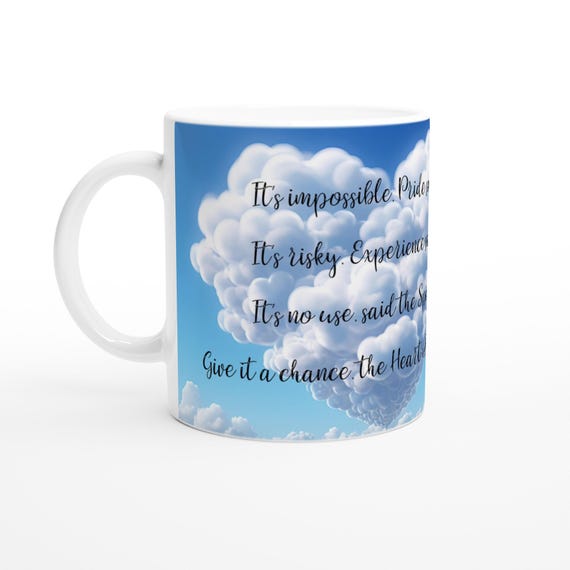 Heart Whisper – Inspirational Quote Mug | White 11oz Ceramic Coffee Cup | Motivational Gift for Positivity & Self-Love