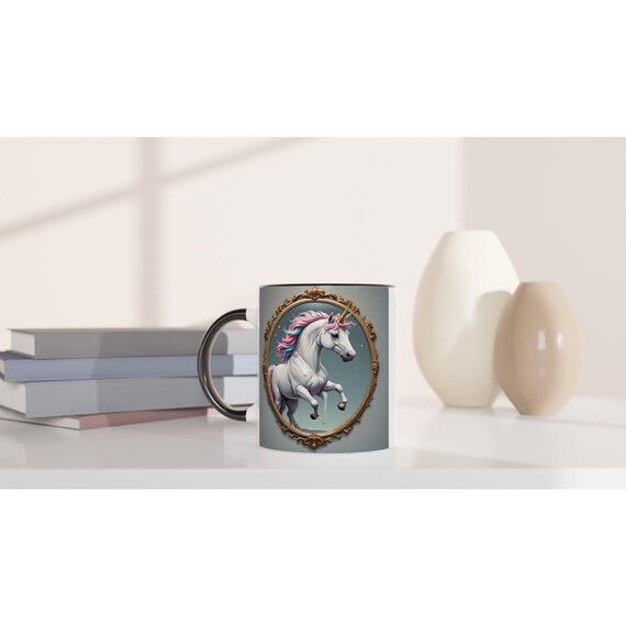 Surreal Unicorn Coffee Mug – Ethereal Fantasy Design (11oz, White or Black)