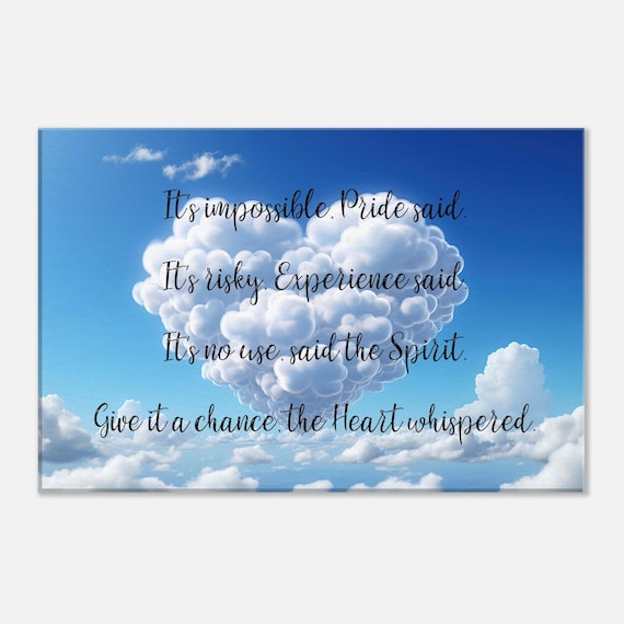 Inspiring Canvas Art - 'Give It A Try' - Motivational Wall Decor - Perfect Gift - Home & Office