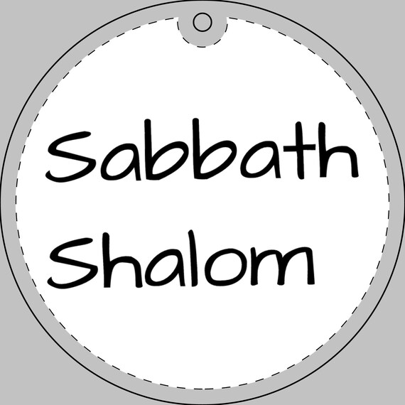 Sabbath Shalom Crystal Ornament | Engraved Glass Keepsake