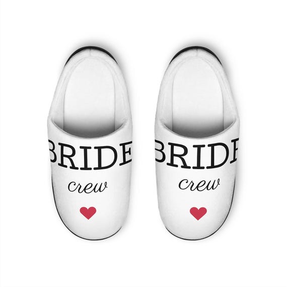 Bride Crew Slippers: Flannel Fleece Wedding Gift