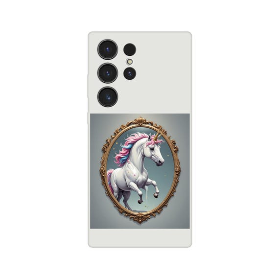 Surreal Unicorn Portrait Phone Case - Flexible & Impact-Resistant - Artful Smartphone Accessory