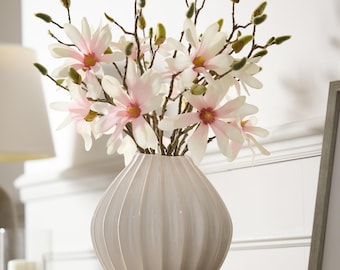 Faux Pink Magnolia Spray - artificial flowers