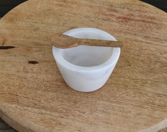 Mini Marble Bowl With Mango Wood Spoon
