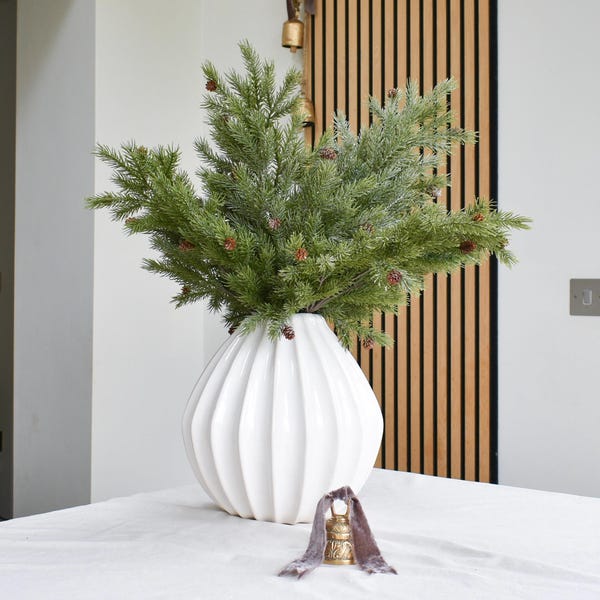 Faux Winter Pine Branch - Christmas Decor