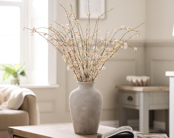 Faux Pink Blossom Stem - Artificial Flowers