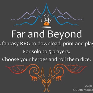 Print and Play paper RPG Role playing game download adventure solo and multi play