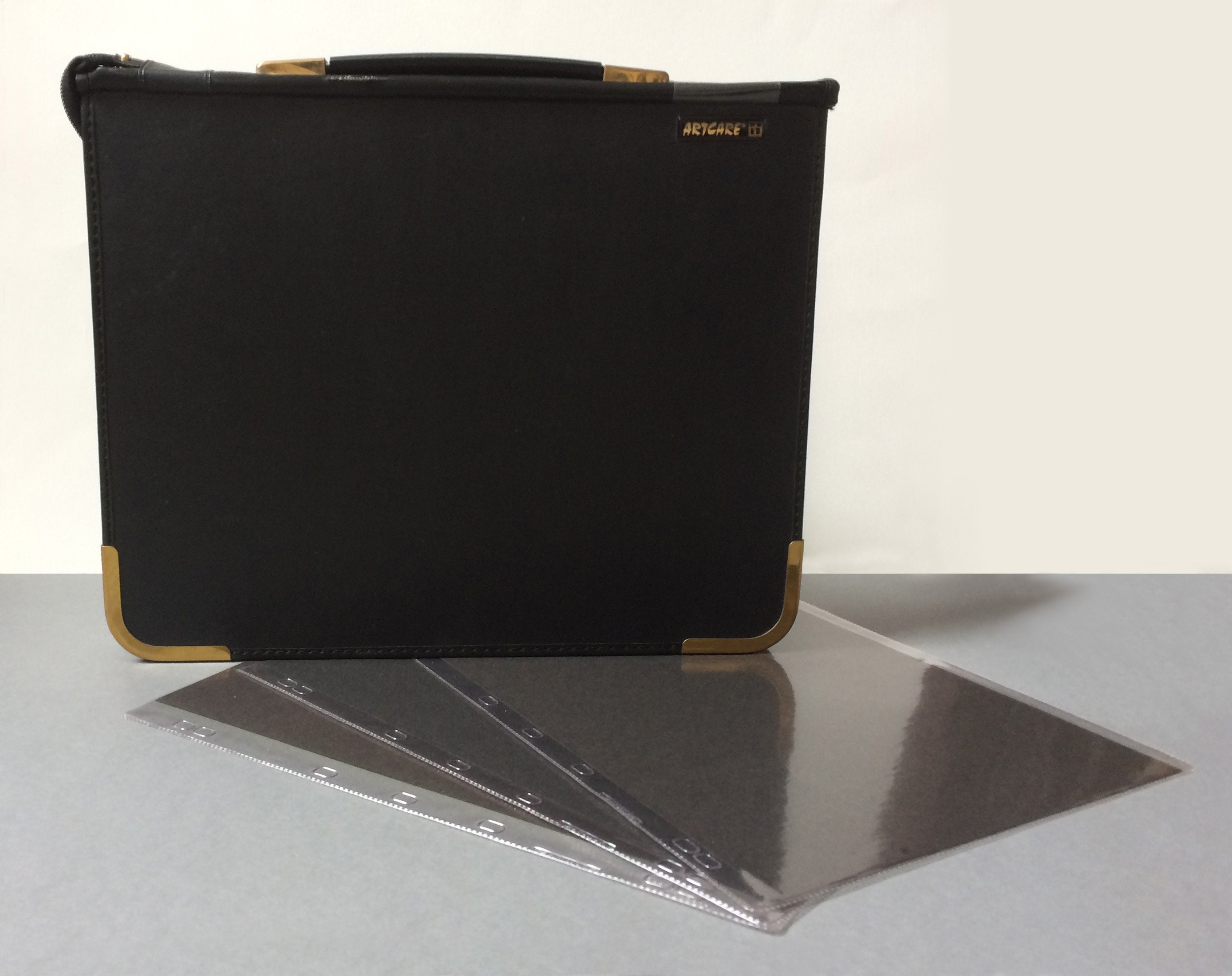 Glossy Black Portfolio With Gold Hinges 11x17 Portfolio Book Case 11x17  Landscape Screw Post Portfolio Presentation Portfolio Case Folio 
