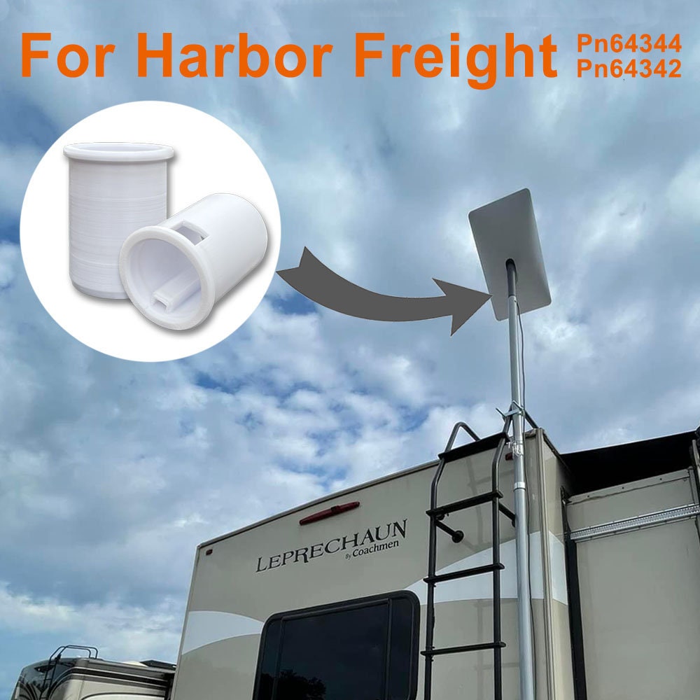 Starlink Flag Pole Adapter Mount and Square Dishy Mast Bushing for Harbor Freight 20