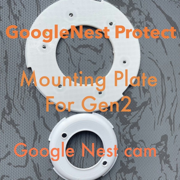 Plaque de montage de rechange pour détecteur de fumée et de monoxyde de carbone Nest Protect de Google 2e génération et plaque de montage de rechange Nest Cam Gen2